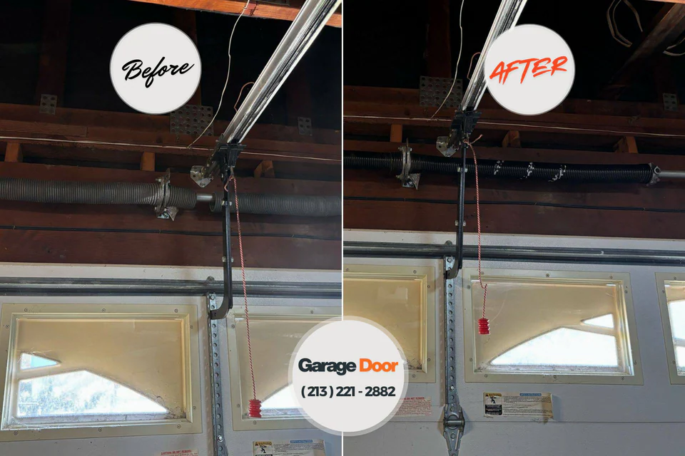 Before and after: garage door installation Sanborn, IA
